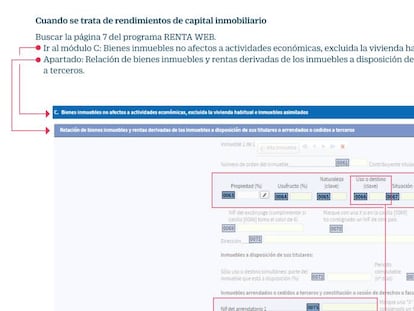 Cómo se rellena la renta cuando hay ingresos por alquileres turísticos