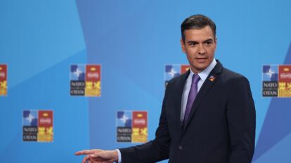 El presidente del Gobierno de España, Pedro Sánchez, en la cumbre de la OTAN celebrada en Madrid el 29 y 30 de junio.