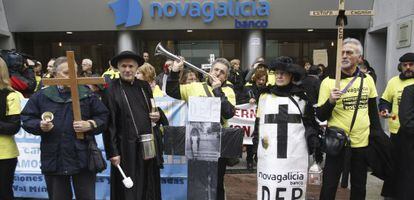 Los afectados por las participaciones preferentes, en Vigo.