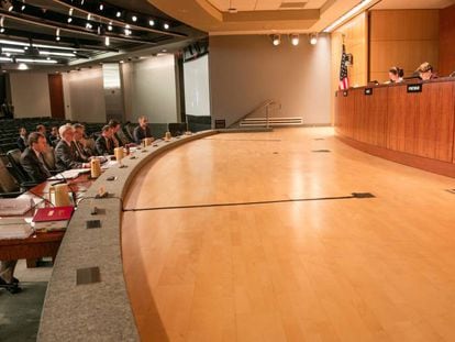 Reunión en la sede de la SEC en Washington.