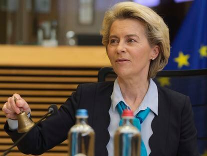 La presidenta de la Comisión Europea, Ursula von der Leyen, la semana pasada en Bruselas.