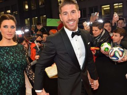Sergio Ramos y Pilar Rubio, en la gala de FIFA.