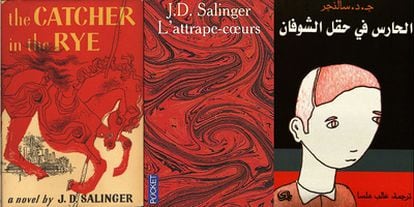'El guardian entre el centeno', en ediciones en inglés, francés y árabe.