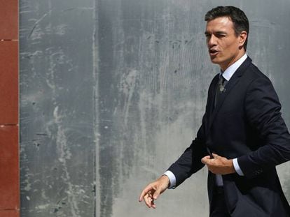 El presidente del Gobierno español, Pedro Sánchez, en la Cumbre de Interconexiones Energéticas de Lisboa.