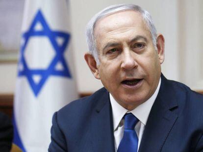 El primer ministro de Israel, Benjamín Netanyahu, este domingo en Jerusalén.