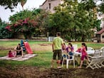 Jardín comunitario de Afikim, kibutz en el valle del Jordán que en el último año ha acogido a 100 nuevas familias.