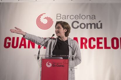 Ada Colau ahir dijous en l'inici de campanya.