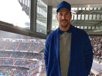 Sergio Ramos, en la imagen que ha compartido este sábado desde el Bernabéu.