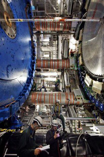 El detector Atlas del acelerador de part&iacute;culas LHC.