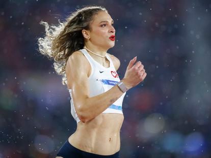 Martina Weil durante una competencia en los Juegos Panamericanos Santiago 2023.