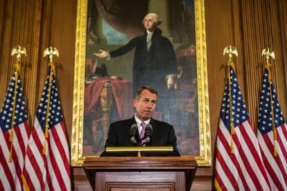 John Boehner, al pronunciar su discurso.