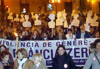 Manifestación contra la violencia machista.