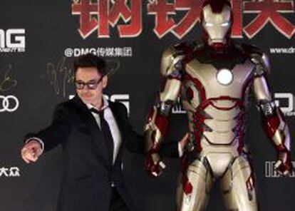 Robert Downey Jr., portagonista de Iron Man 3.