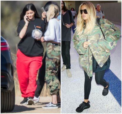 Los embarazos de Kylie Jenner y Khloé Kardashian saltaron a los medios con pocos días de diferencia a finales del pasado septiembre. Pero desde entonces, ninguna de las dos hermanas ni otros miembros del clan Kardashian se han pronunciado sobre los nuevos miembros de la televisiva familia. Todo parece indicar que sus embarazos se van a confirmar en el capítulo navideño del 'reality show' 'Las Kardashians', y mientras eso no pasa las dos hermanas se las ingenian para ocultar sus incipientes tripas y que siga creciendo la expectación y, a la vez, no decaigan las audiencias de su programa.