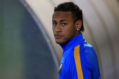 Neymar, en una foto del archivo del primer entrenamiento del año en Sant Joan Despí.