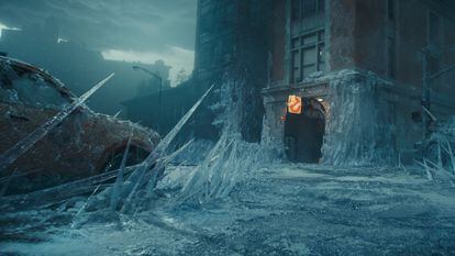 Image of destroyed New York from 'Ghostbusters: Frozen Empire'.