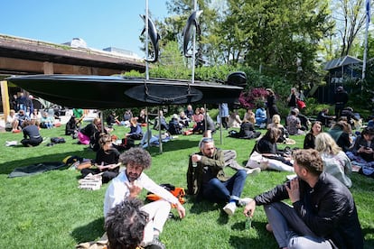 Visitors to the Finnish Pavilion during the 59th edition of the Venice Biennale.