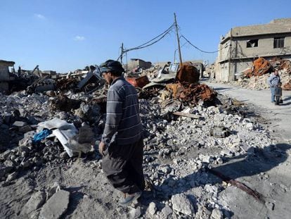 Una de las zonas destruidas de Mosul, el 31 de enero. 