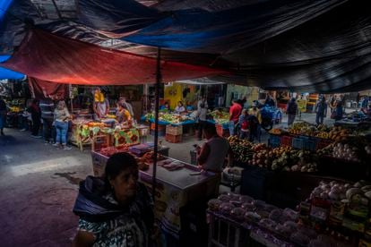 Mercado en la comunidad de Páracho, en el Estado de Michoacán.