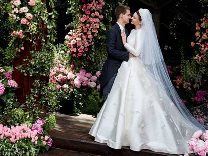 Evan Spiegel y Miranda Kerr, el día de su boda.