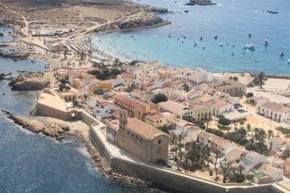 Vista aérea de la isla de Tabarca.