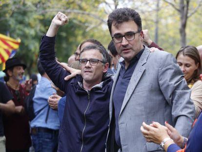 Los diputados de ERC, Josep Maria Jové (izq.) y Lluís Salvadó (der.) en una imagen de archivo de 2017.