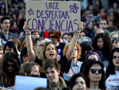 Manifestación feminista en protesta por la sentencia de La Manada.