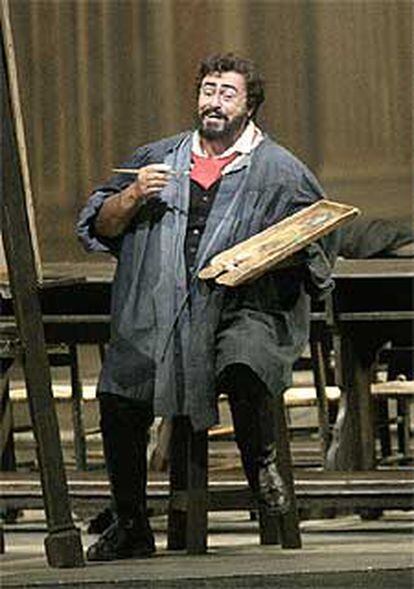 Luciano Pavarotti, el sábado pasado durante su primera función de la ópera <i>Tosca</i> en el Metropolitan de Nueva York.
