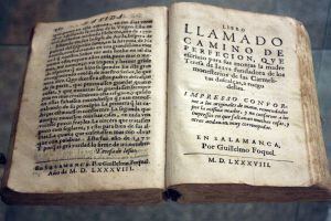 El libro 'Camino de perfección' de santa Teresa en edición de fray Luis de León, 1588. (Museo de Santa Teresa de Jesús).