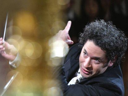Gustavo Dudamel, en los ensayos el 30 de diciembre de 2016 del Concierto de Año Nuevo en Viena.