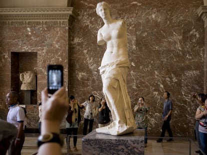 La Venus de Milo, en el Museo del Louvre.