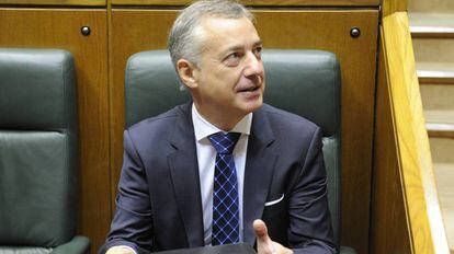 El lehendakari, Iñigo Urkullu, expone en el pleno de Política General del Parlamento Vasco.