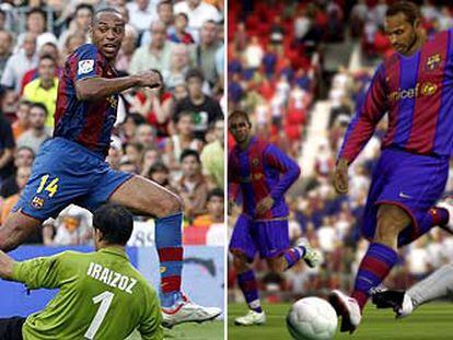 La reproducción de los movimientos de los futbolistas ha mejorado mucho con los años, como se muestra en una típica jugada del barcelonista Henry.