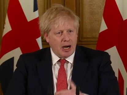 Boris Johnson, primer ministro británico.