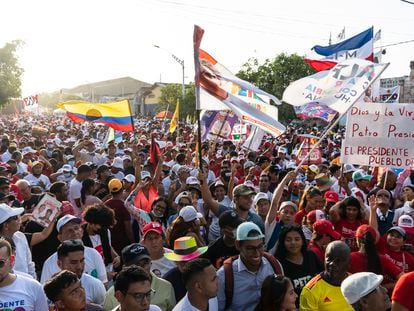 Evento de cierre de campaña presidencial en Barranquilla, el 21 de mayo de 2022.