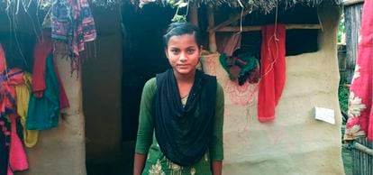 Los padres de Priyanka Kumari Ram, de Nepal (14 años), intentaron casarla con un señor mayor, pero ella se negó. Imagen cedida por Unicef. 