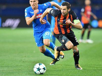 Darijo Srna, en un partido contra el N&aacute;poles en septiembre.