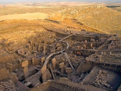Imagen de las monumentales construcciones megal&iacute;ticas de G&ouml;bekli Tepe, en Turqu&iacute;a.