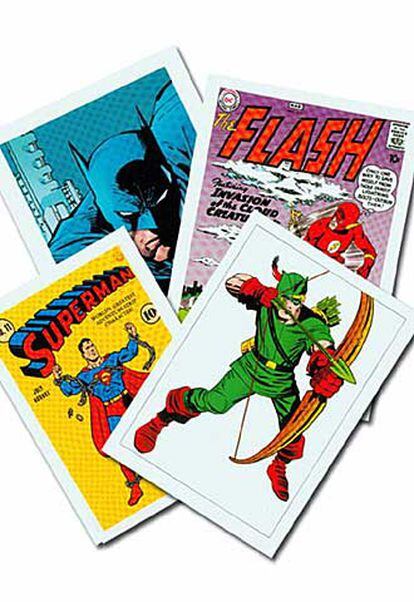 D.C. comics presenta una colección de sellos con algunos de sus personajes más emblemáticos.