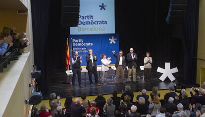 El expresidente de la Generalitat, Artur Mas, durante la presentaci&oacute;n del partido PDeCat.