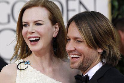 Nicole Kidman y Keith Urban, en los Globos de Oro.