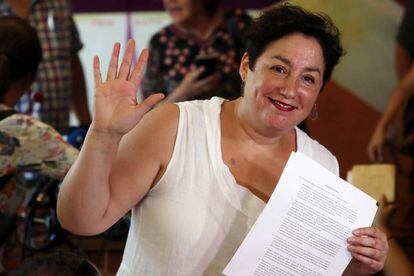 La excandidata Beatriz Sánchez la semana pasada en Santiago de Chile.