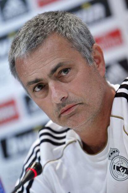 Mourinho, durante la rueda de prensa.