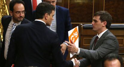 Pedro Sánchez y Albert Rivera en una imagen de archivo.