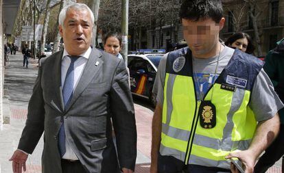 Luis Pineda, tras ser detenido el pasado 15 de abril.