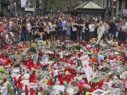 Homenaje a las víctimas del atentado de Barcelona, el 20 de agosto del año pasado.