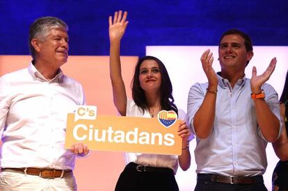 Inés Arrimadas durante la presentación de la lista para las elecciones.