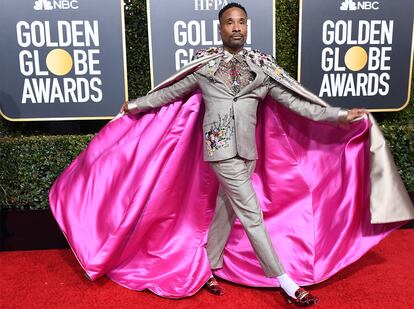 Billy Porter hizo una entrada espectacular, digna de los concursos de voguing que presenta en Pose, por la que estaba nominada como mejor actor en una serie de drama.