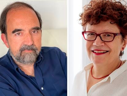 Los traductores Carlos Fortea y Celia Filipetto.