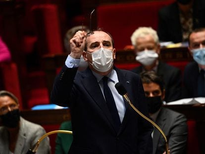 El primer ministro francés, Jean Castex, en una sesión parlamentaria este martes en París.